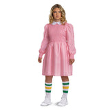Onceava adolescente de vestido rosa clásico