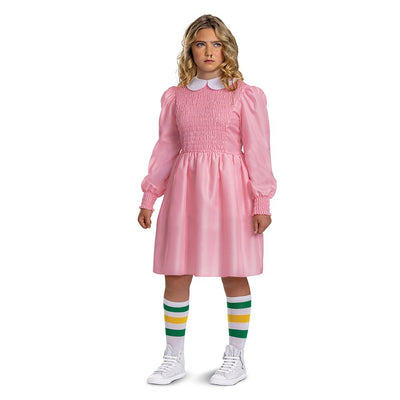 Onceava adolescente de vestido rosa clásico