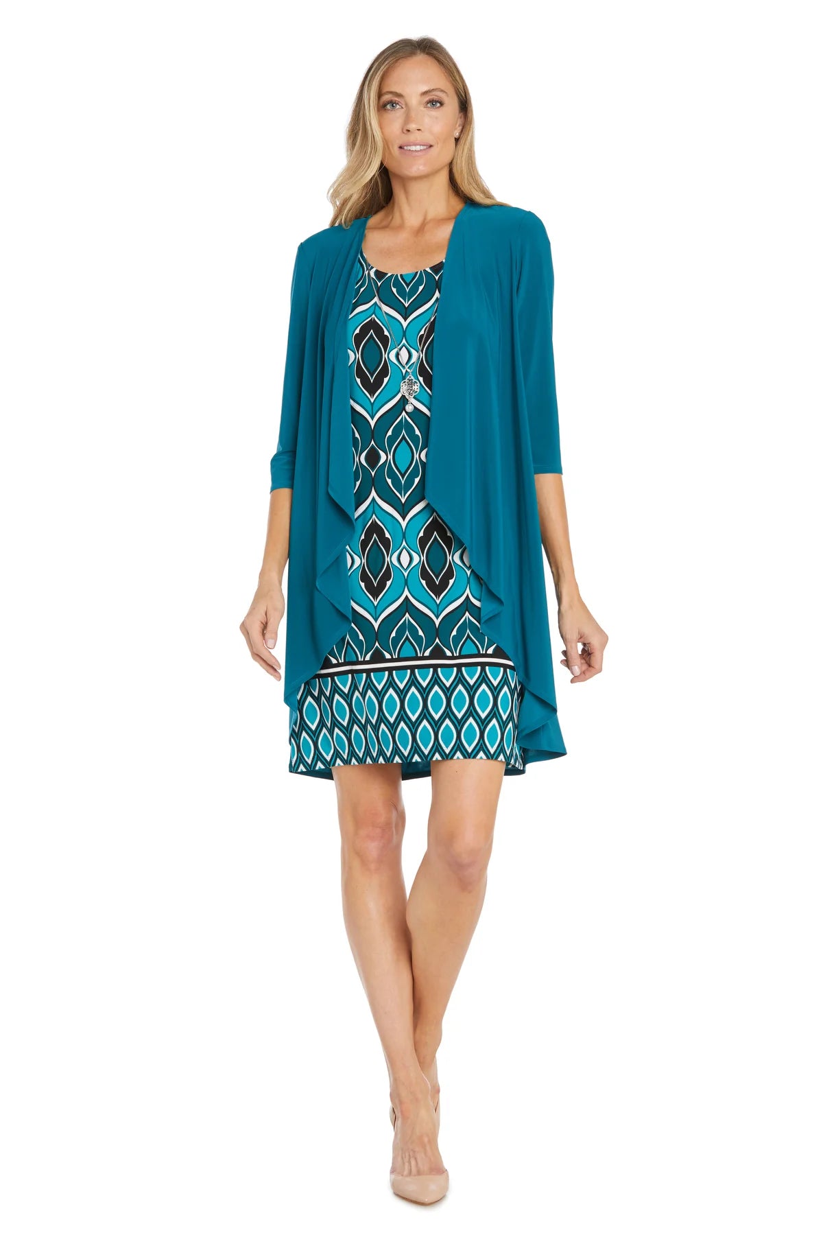 Chaqueta Lisa Flyaway Verde Azulado/Azul Marino - RM Richards
