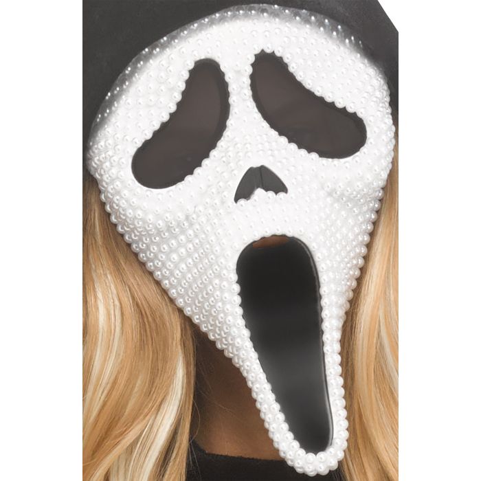 Pearl Velour Bling Ghost Face® - Adulto