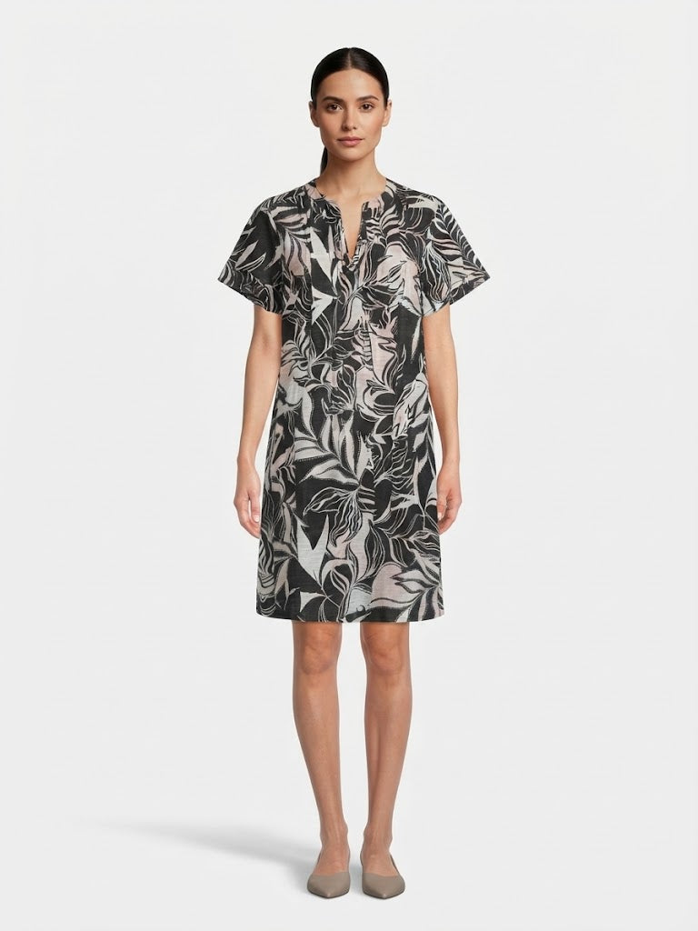 Vestido negro floral - Nanette Lepore