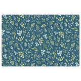 Estera de piso cómoda - Floral verde azulado