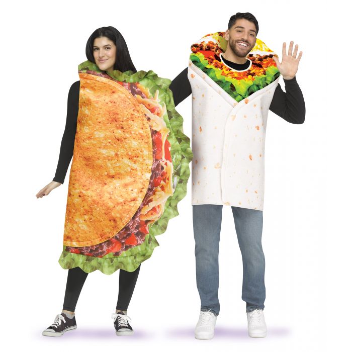 Taco y Burrito - ¡2 disfraces en 1 bolsa! - Adulto