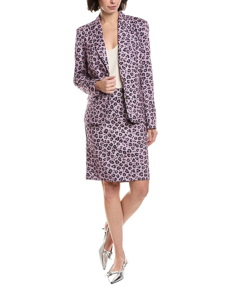 Traje de falda con estampado morado - Nanette Lepore