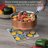 Cucina al Limone Square Straight Edge Trivet 8"x 8"