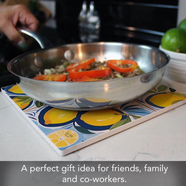 Cucina al Limone Square Straight Edge Trivet 8"x 8"