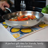 Cucina al Limone Square Straight Edge Trivet 8"x 8"