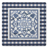 Azul/Gris – Salvamanteles de cuero PVC