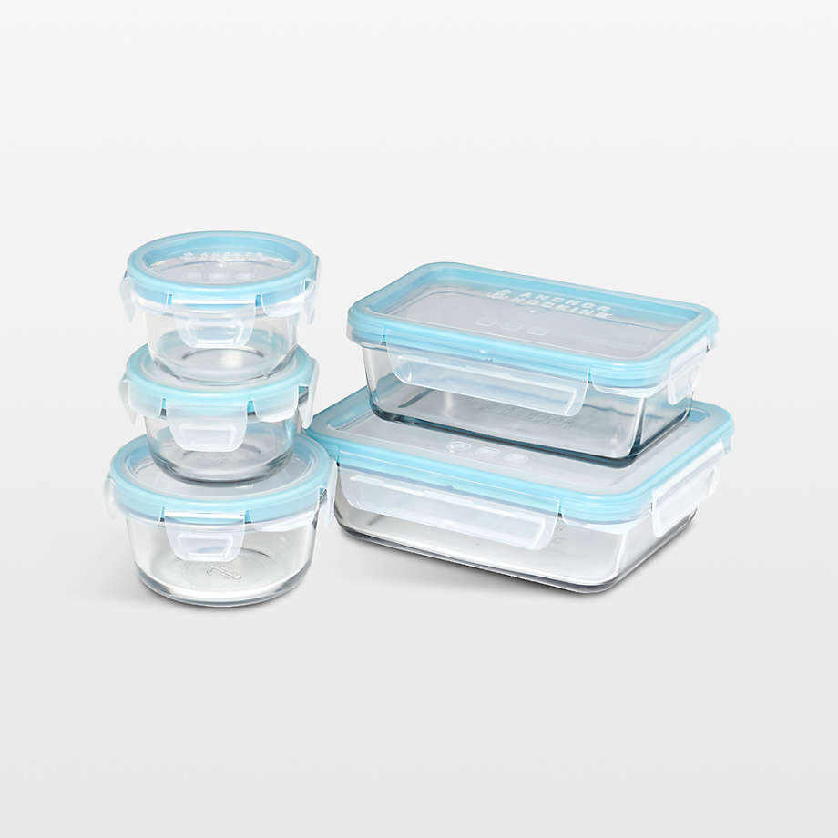 Juego de recipientes para alimentos con tapa de cierre True Lock de 10 piezas