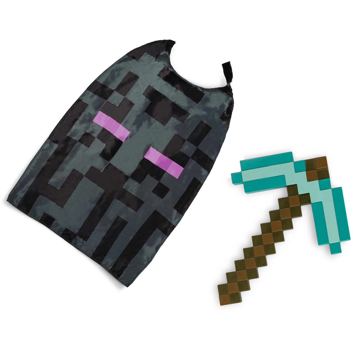 Set de pico y capa de Minecraft