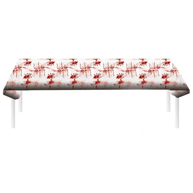 Tablecloth - Bloody Handprint 106.3" x 35.5"