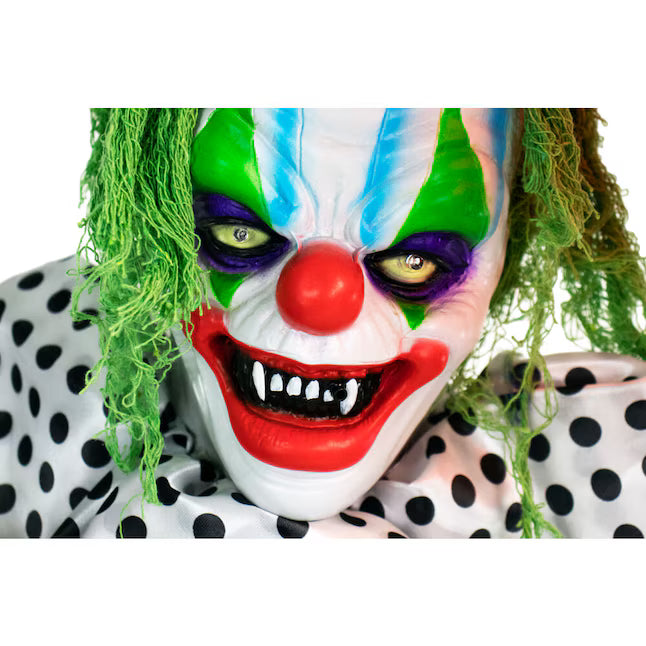 Payaso de pie de 75 pulgadas con boca grande temblorosa y globo