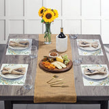 Azul/Gris – Salvamanteles de cuero PVC