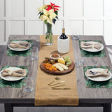 Azul/Gris – Salvamanteles de cuero PVC