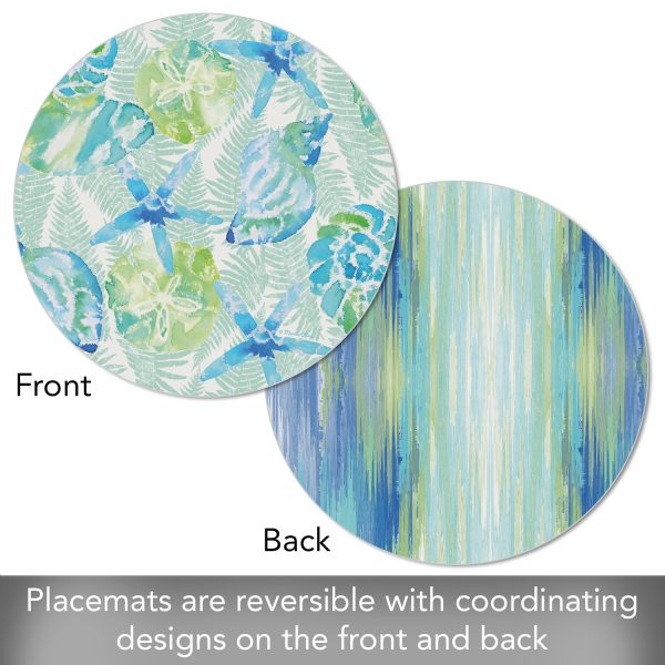 Mantel Individual Redondo Reversible Isla Mona