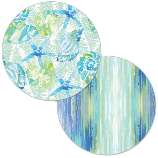 Mantel Individual Redondo Reversible Isla Mona