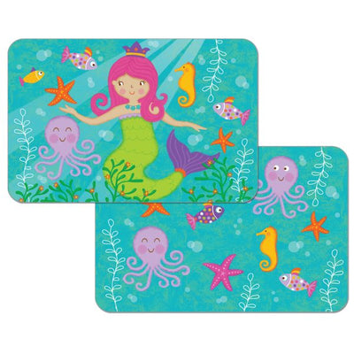 Sirena infantil – Salvamanteles reversible de fácil cuidado
