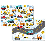 Camiones de construcción para niños - Mantel individual reversible de fácil cuidado