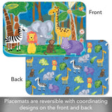 Mantel Individual Reversible Amigos de la Selva para Niños