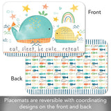 Mantel individual reversible Ballenas