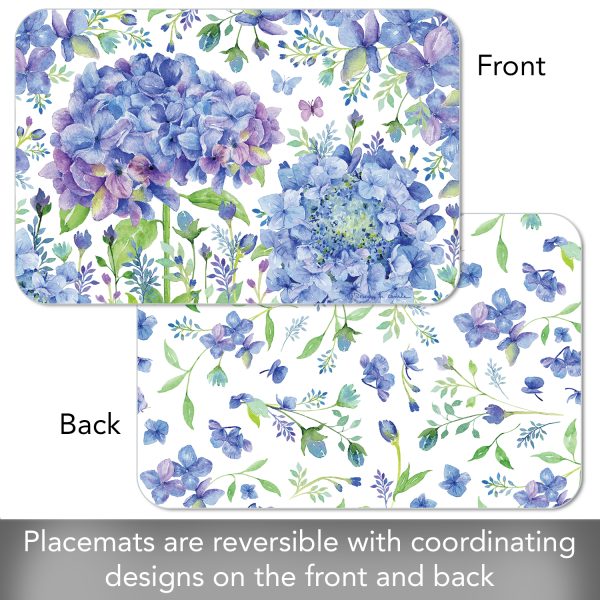 Precioso Hortensia – Mantel Individual Reversible de Fácil Cuidado