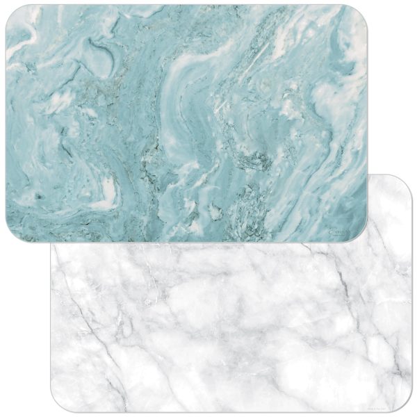Mantel Individual Reversible Cuarzo Verde Azulado