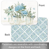 Mason Jars & Florals – Easycare Rectangle Reversible Placema