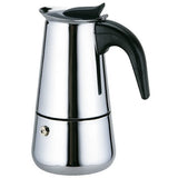 Cafetera espresso de acero inoxidable de 6 tazas