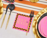 Servilleta de cóctel Boo Bold de 3 capas - Boos & Booze-5" Lámina dorada