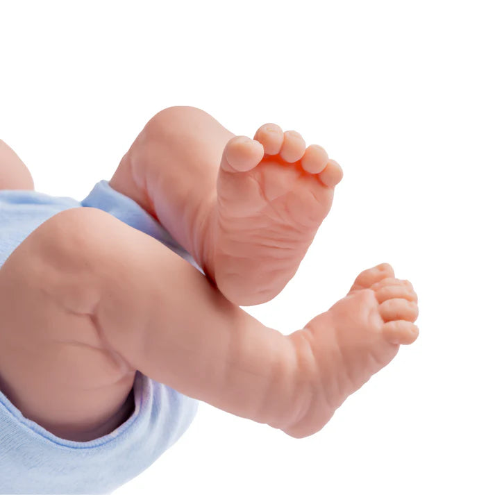 Muñeco bebé niño de verdad La Newborn Boutique de 14 pulgadas - Conjunto de 9 piezas con ropa azul