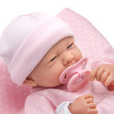 Muñeca La Newborn Boutique, Niña, 35 cm, Atuendo Rosa, Juego de Regalo de 9 Piezas