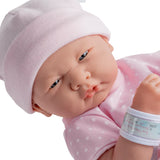 Muñeca La Newborn Boutique, Niña, 35 cm, Atuendo Rosa, Juego de Regalo de 9 Piezas