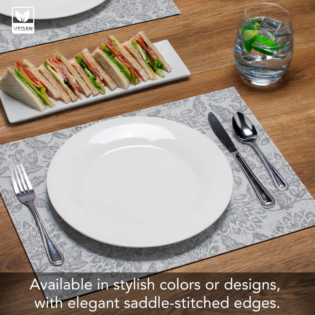 Carolina Skies Luxurious Vegan – PVC Leather Placemat