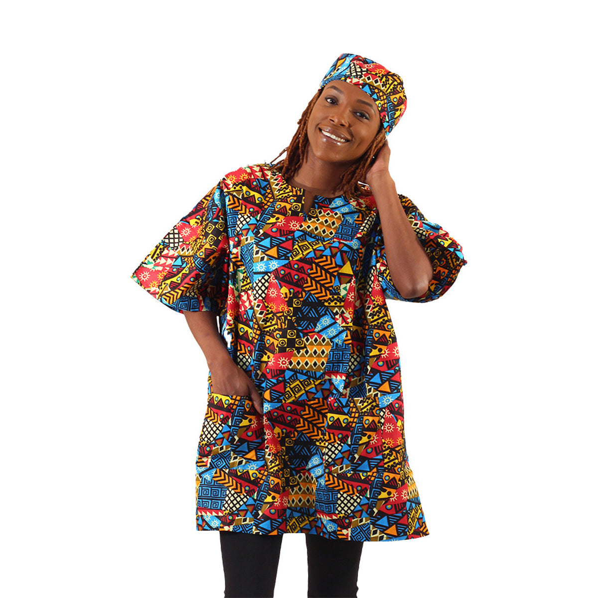 Dashiki atrevido con estampado Ankara
