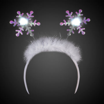 Diadema de nieve con luces