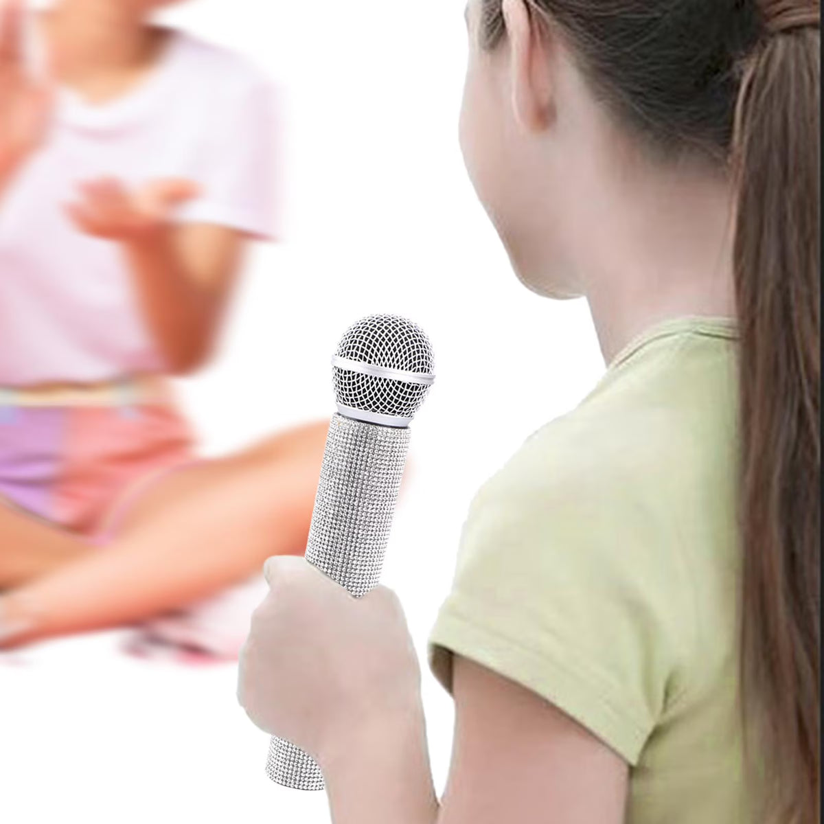 Microphone Rhinestone 9in Party / Costume Age 8+ Silver