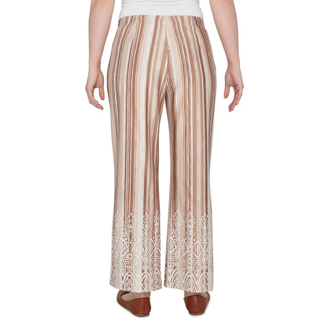 Pantalón de pierna ancha con estampado inflado y rayas bohemias - Ruby Rd