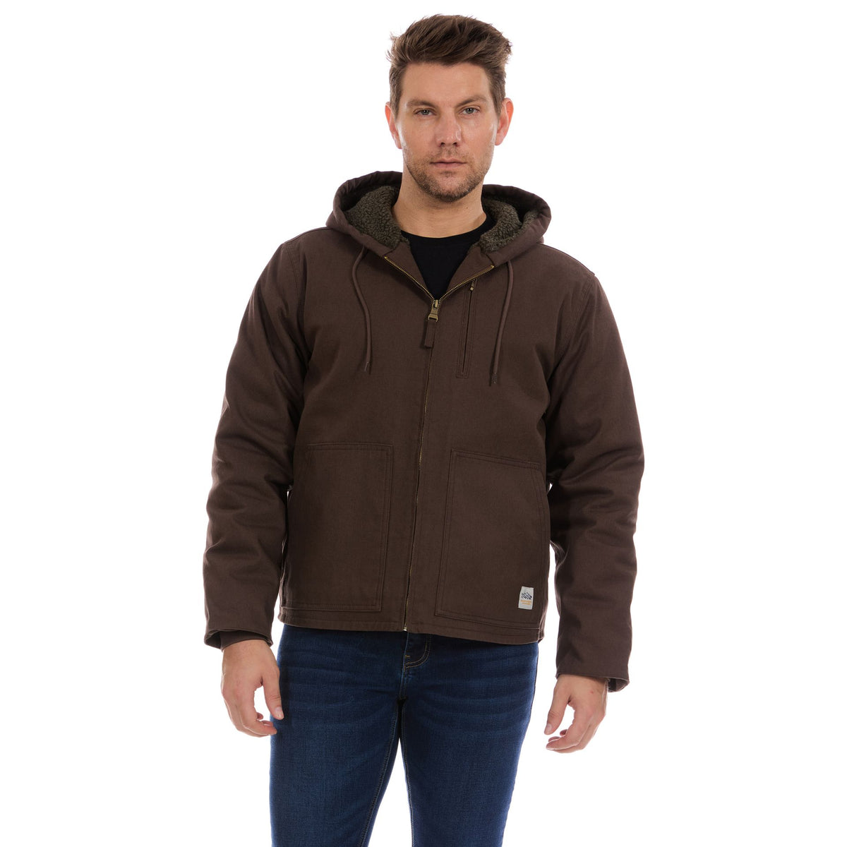Chaqueta de lona Duck con Sherpa Marrón