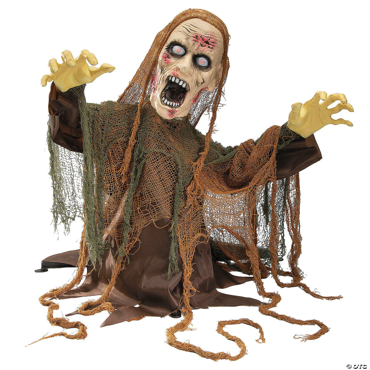 Decoración Animada de Halloween de Zombi Rompesuelos de 2 pies 3 1/2 pulgadas