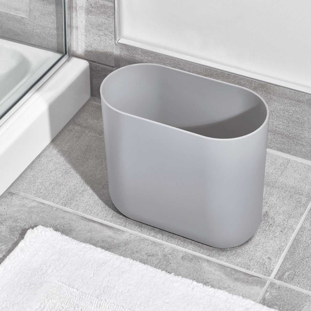 Bote de basura delgado 10.6" x 5.5" x 9.8" Gris