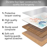 Seaside – Hardboard Cork-back Placemats-Boxed Set 4Pk