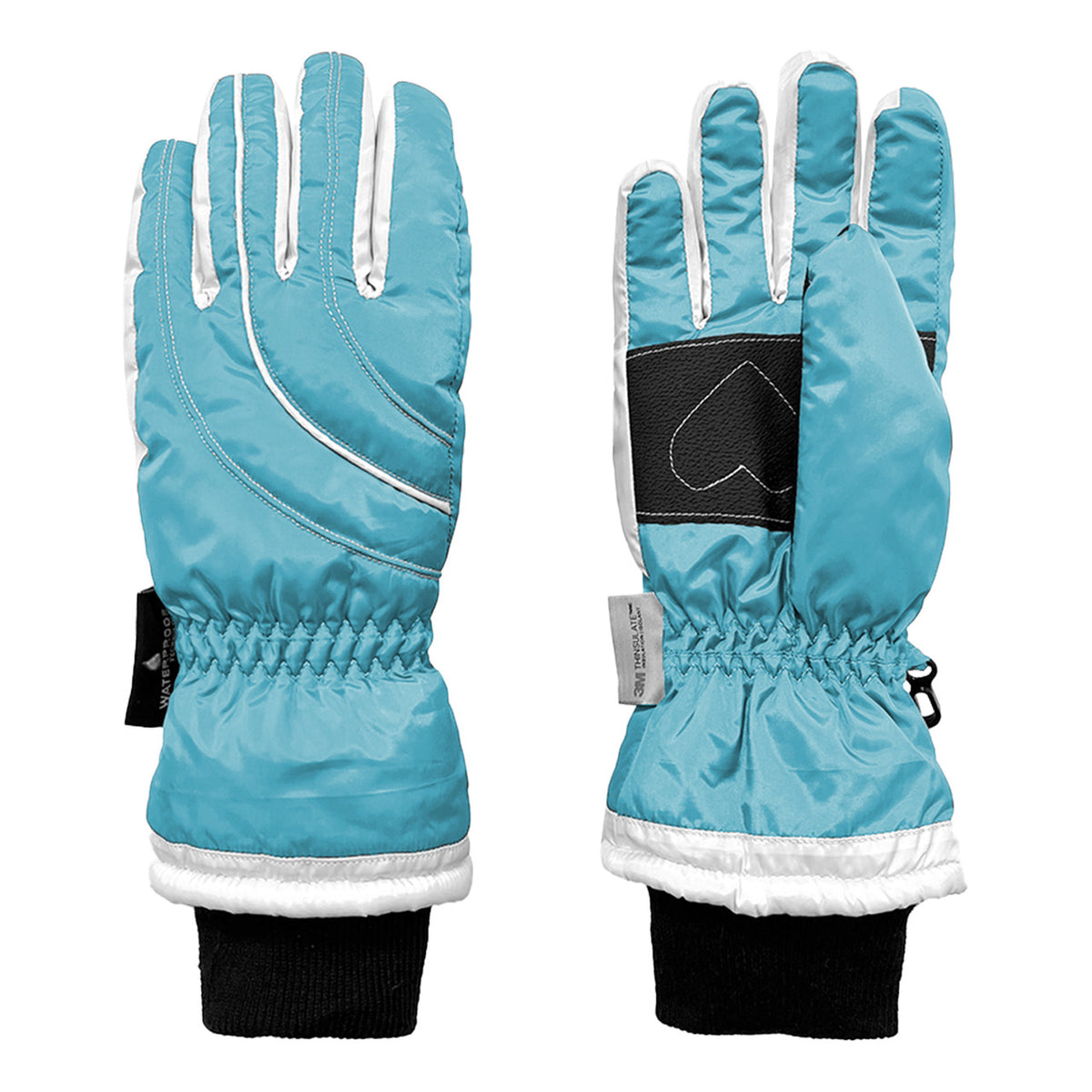 GUANTE DE ESQUÍ DE TAFFETA SUAVE - TALLA 7-16 Aqua