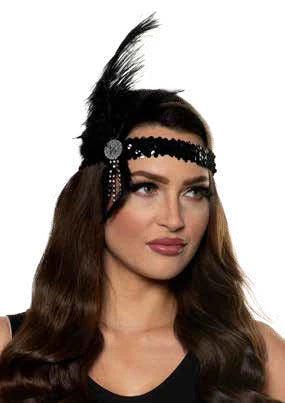 Flapper Headband Black