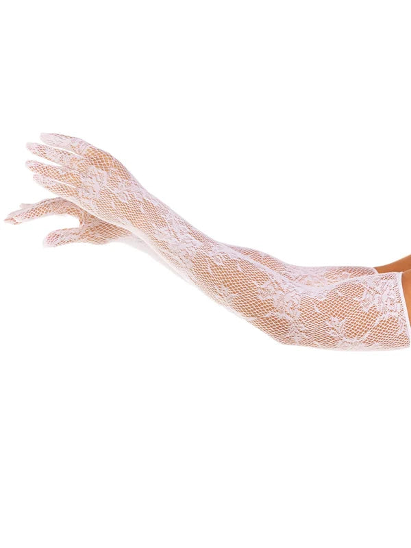 Guantes de satén extralargos hasta el codo