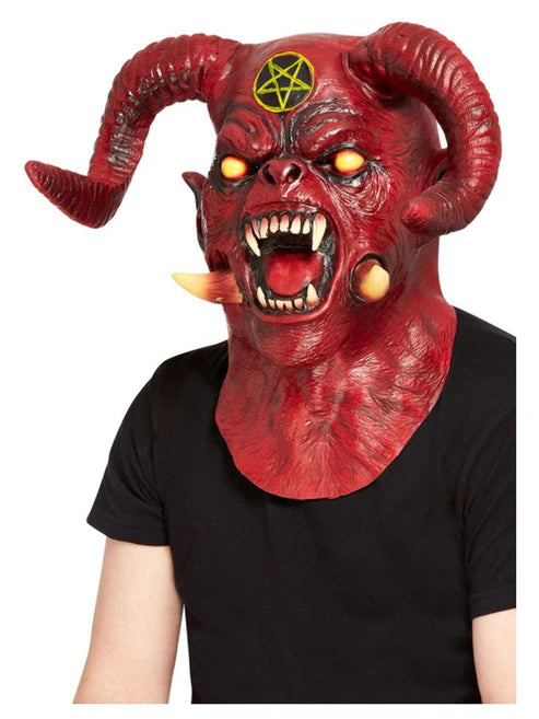 Máscara de diablo satánico para la cabeza
