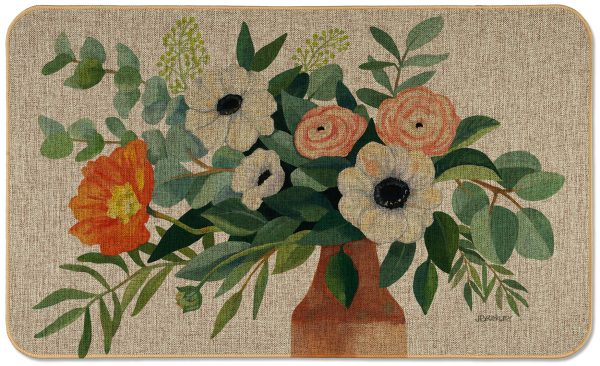 Fresh Poppies – Linen Floor Mat