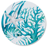 Coral Life Protector de encimera redondo de cristal