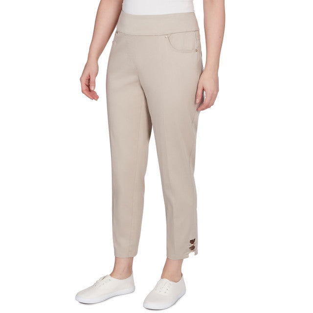 Pantalón Chino hasta el Tobillo de Satén Elástico - Ruby Rd