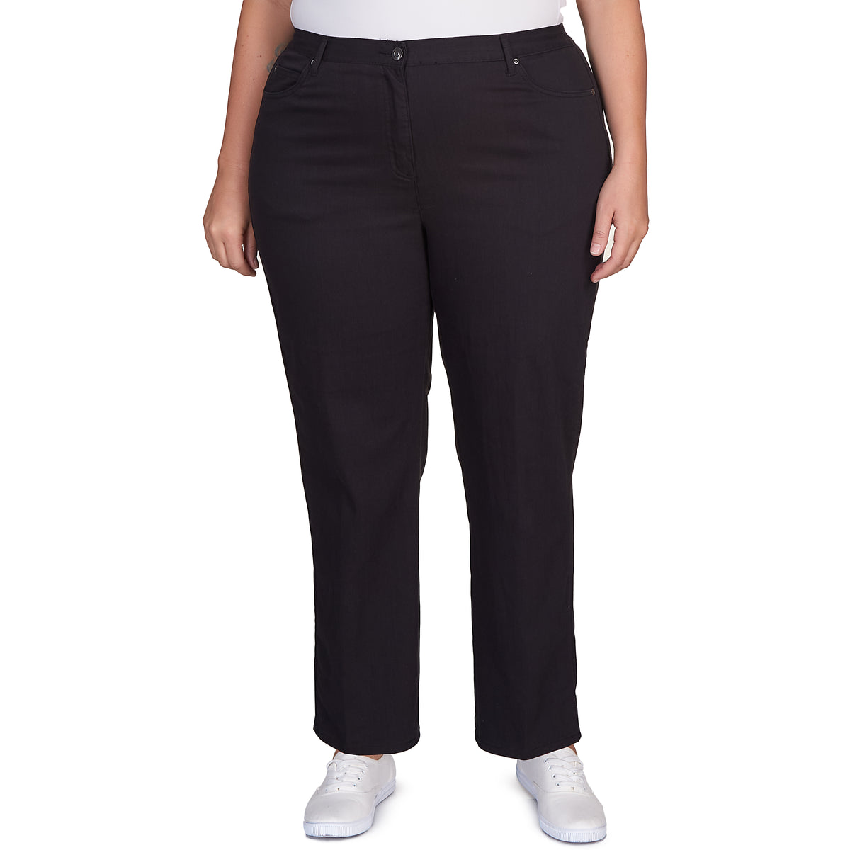 Plus Medium Length Easy Fit Jean Black -Ruby Rd