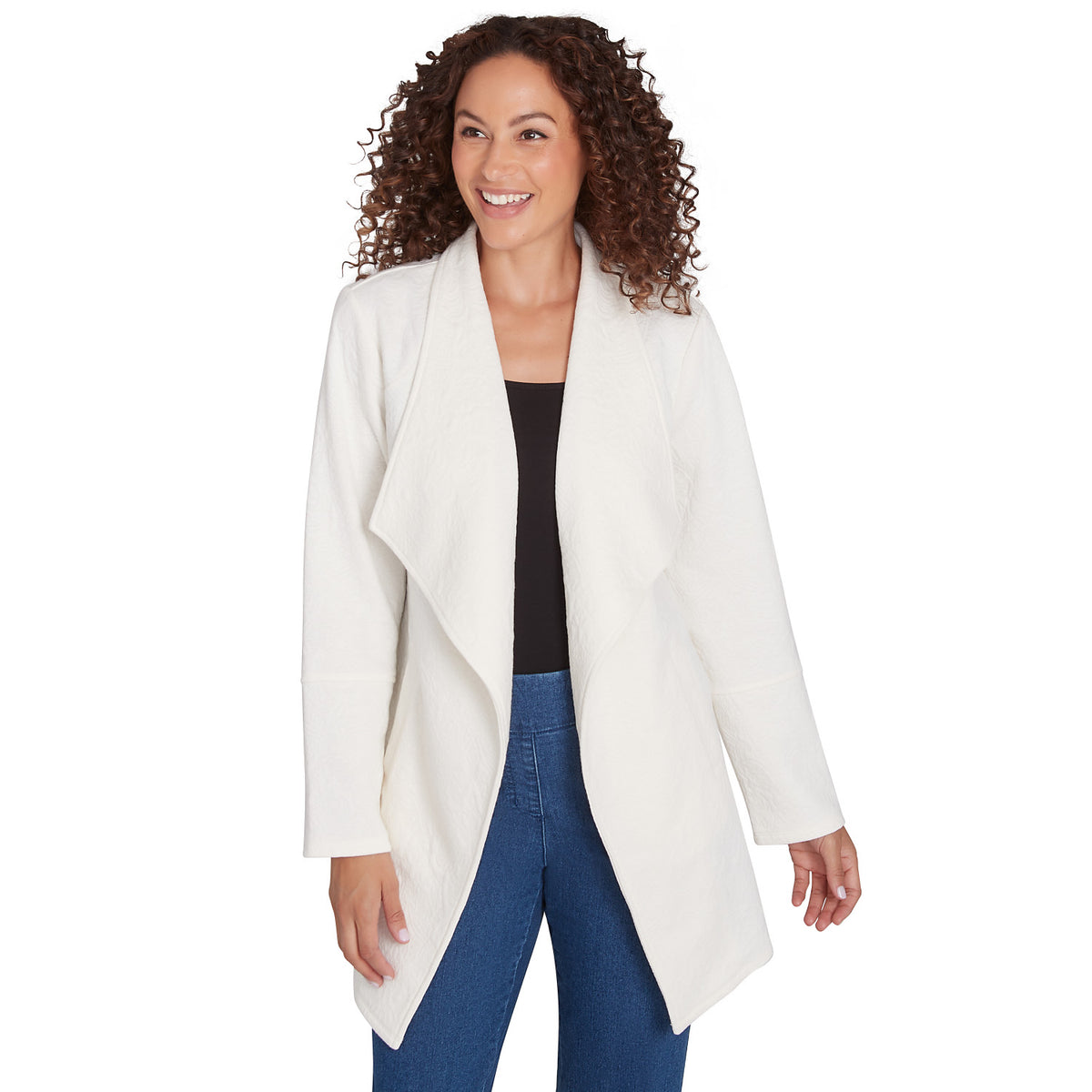 Chaqueta de Punto Acolchada Winter Scroll Color Marfil - Ruby Rd